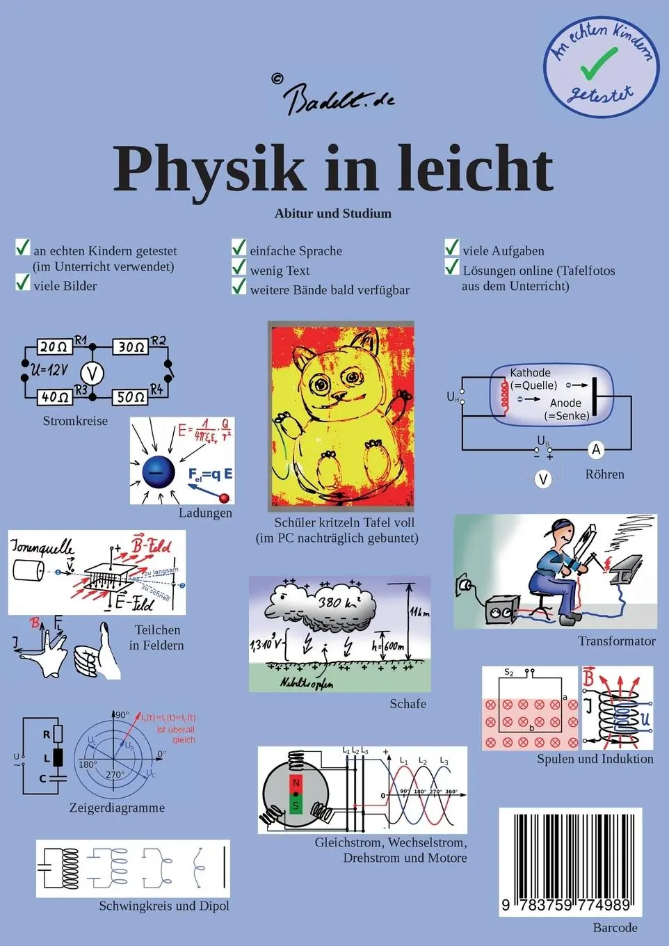 Rückseite: 9783759774989 | Physik in leicht | Band 3: Elektrizitätslehre | Matthias Badelt | Buch