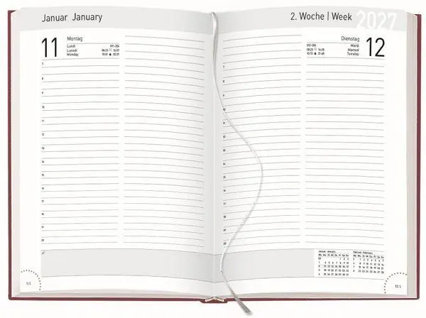 Bild: 9783819304989 | Chef-Timer Premium bordeaux 2027 | Korsch Verlag | Buch | 384 S.
