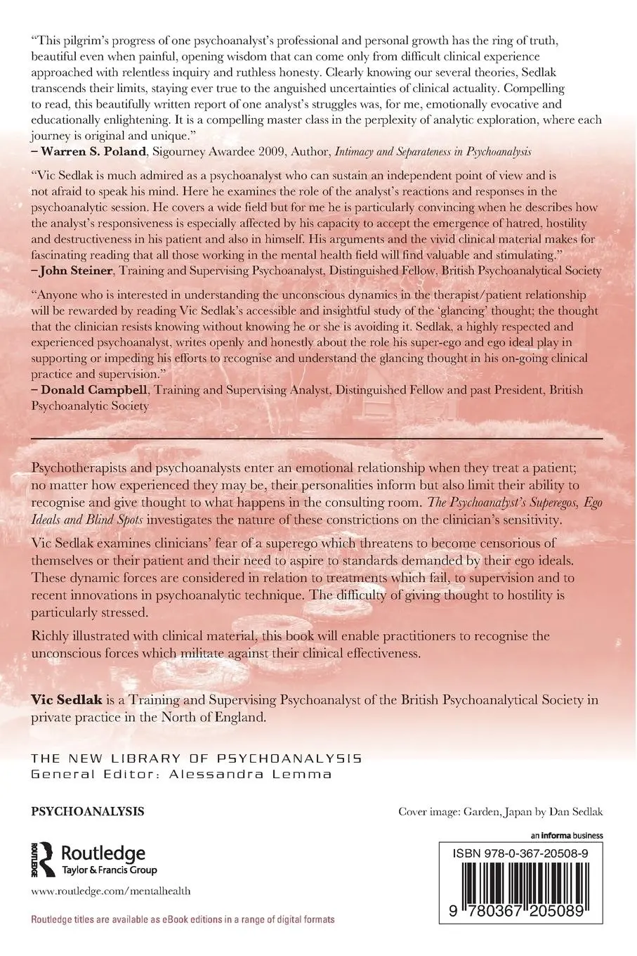 Rückseite: 9780367205089 | The Psychoanalyst's Superegos, Ego Ideals and Blind Spots | Vic Sedlak