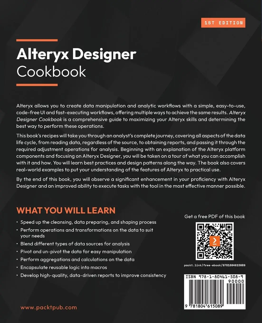 Rückseite: 9781804615089 | Alteryx Designer Cookbook | Alberto Guisande | Taschenbuch | Englisch