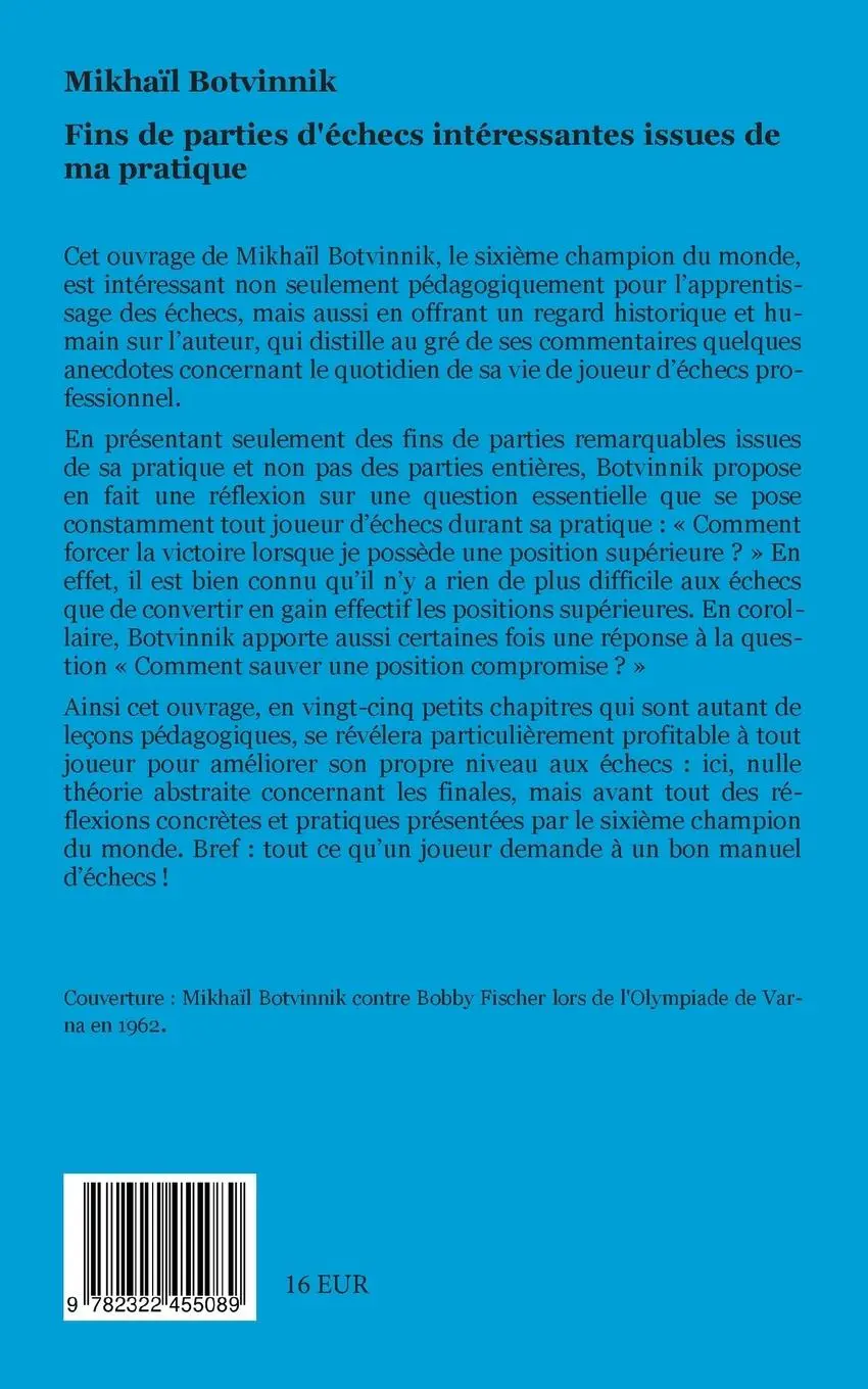 Rückseite: 9782322455089 | Fins de parties d'échecs intéressantes issues de ma pratique | Buch