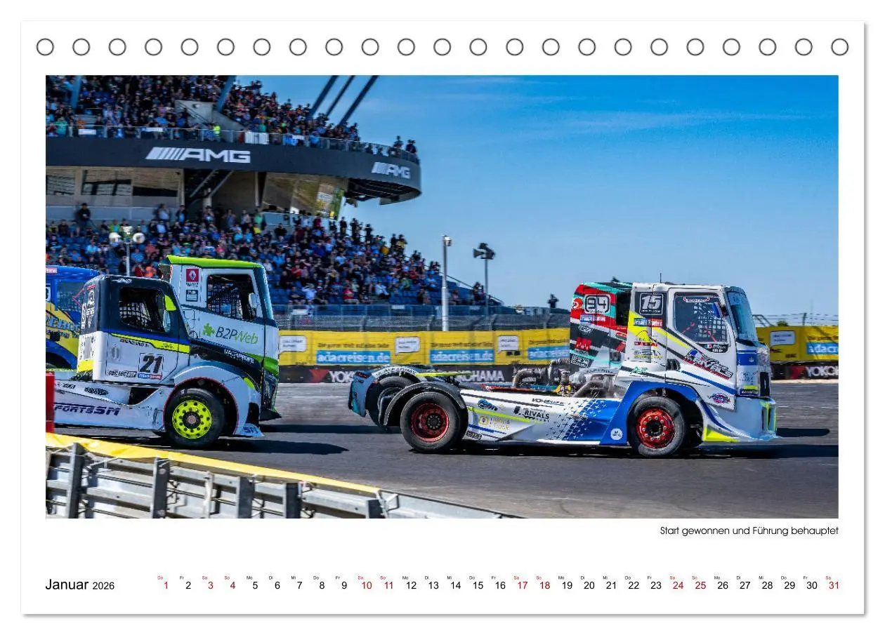 Bild: 9783457545089 | TRUCK RACING - Motorsport in XXL (Tischkalender 2026 DIN A5 quer),...