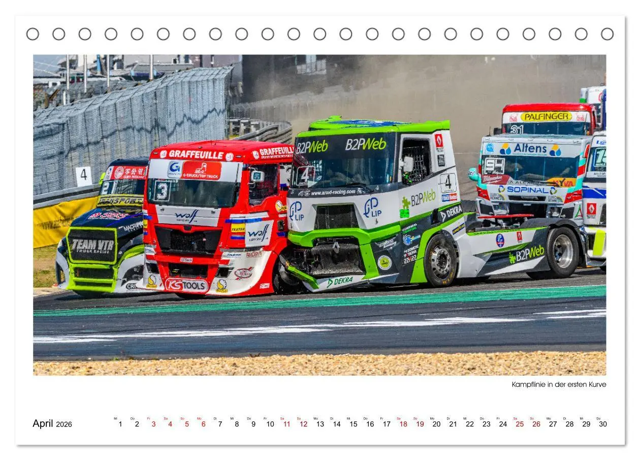 Bild: 9783457545089 | TRUCK RACING - Motorsport in XXL (Tischkalender 2026 DIN A5 quer),...