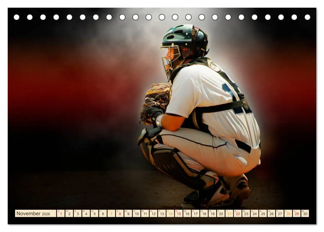 Bild: 9783457855089 | Baseball - Fight (Tischkalender 2026 DIN A5 quer), CALVENDO...
