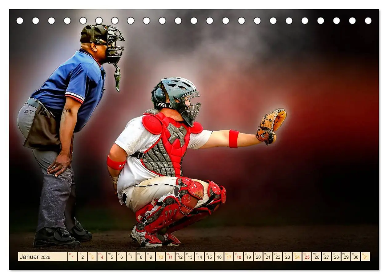 Bild: 9783457855089 | Baseball - Fight (Tischkalender 2026 DIN A5 quer), CALVENDO...