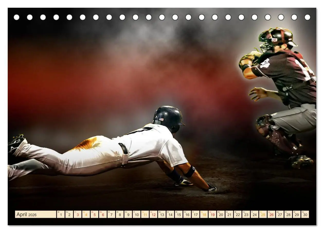 Bild: 9783457855089 | Baseball - Fight (Tischkalender 2026 DIN A5 quer), CALVENDO...