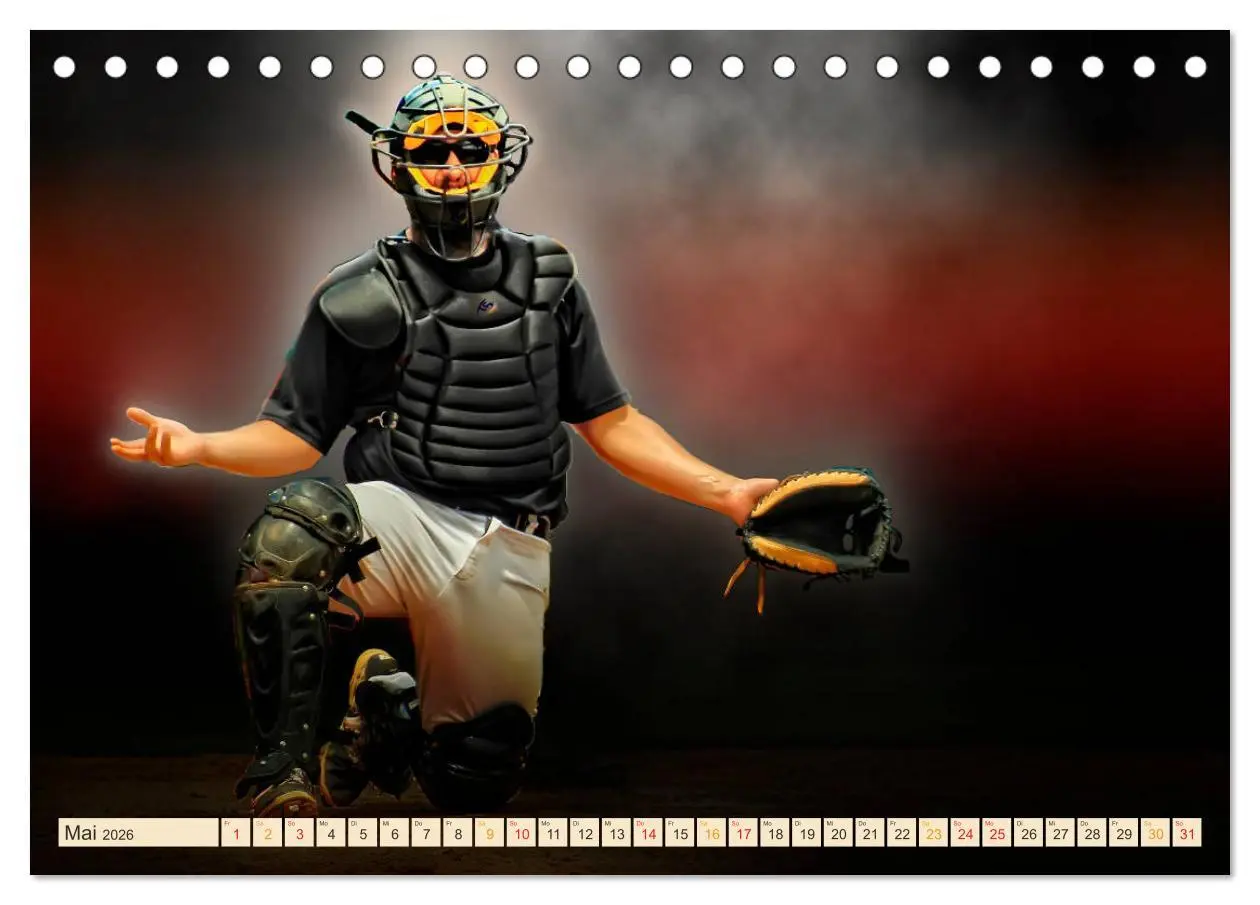 Bild: 9783457855089 | Baseball - Fight (Tischkalender 2026 DIN A5 quer), CALVENDO...