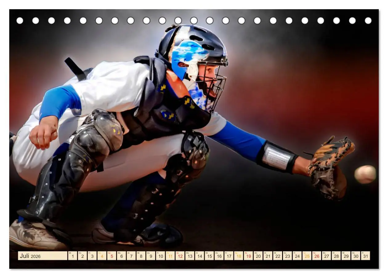 Bild: 9783457855089 | Baseball - Fight (Tischkalender 2026 DIN A5 quer), CALVENDO...