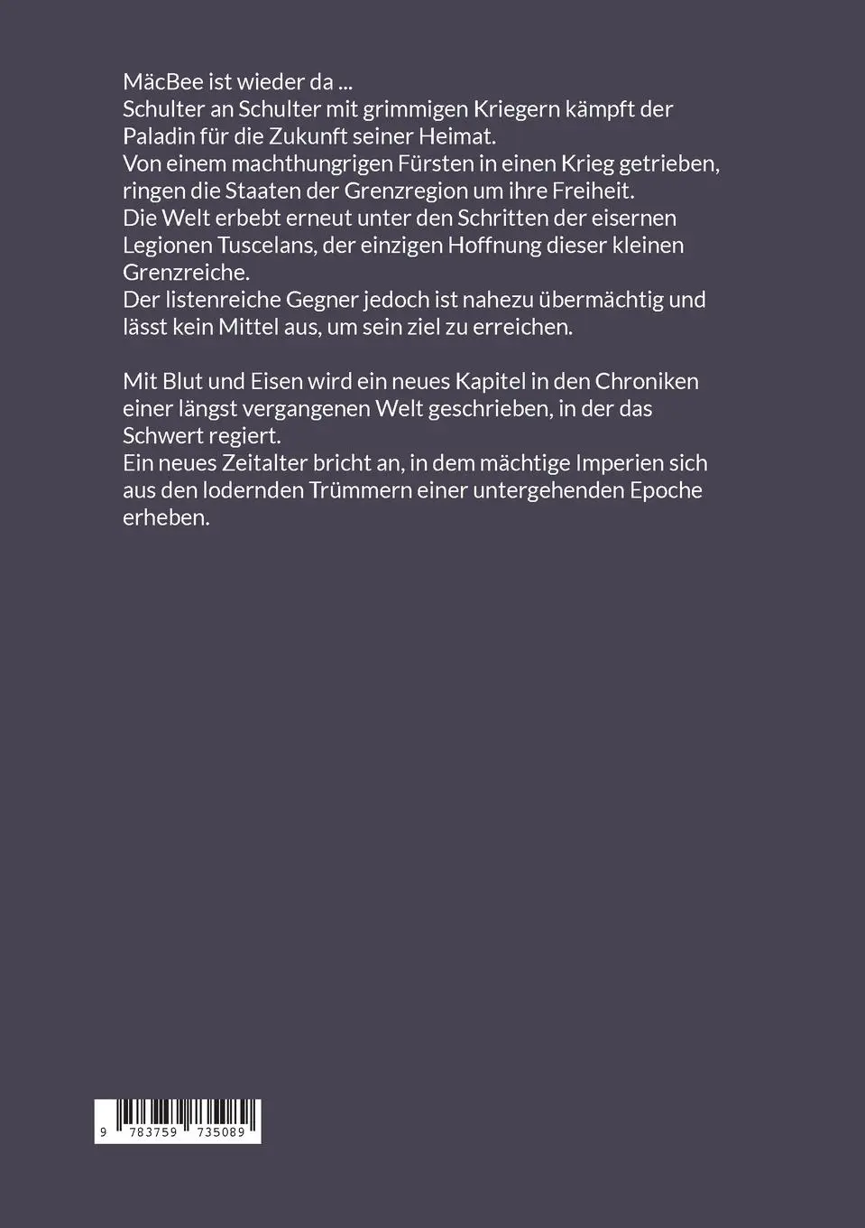 Rückseite: 9783759735089 | Blut und Eisen | MäcBee - 2 | Olaf Thumann | Taschenbuch | 336 S.