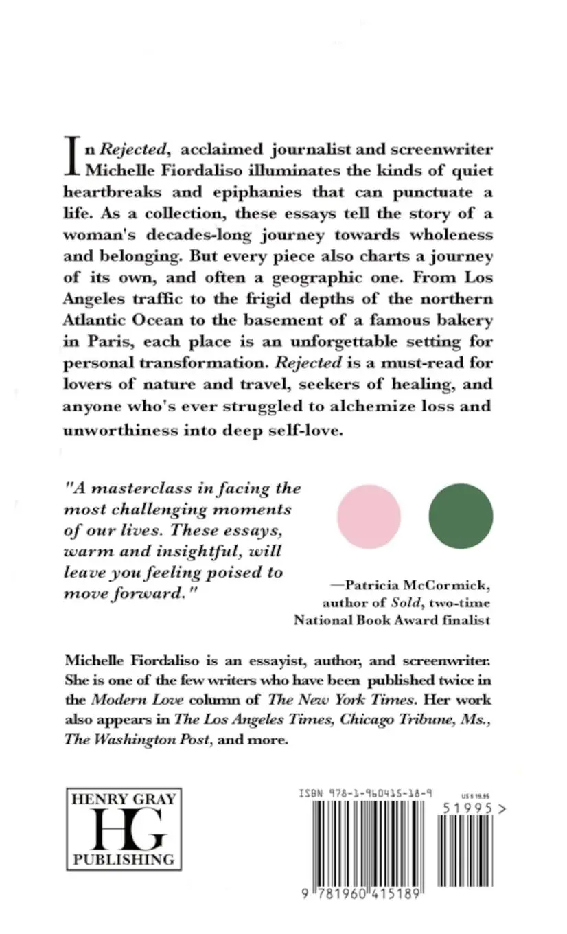 Rückseite: 9781960415189 | Rejected | Essays on Belonging | Michelle Fiordaliso | Buch | Englisch