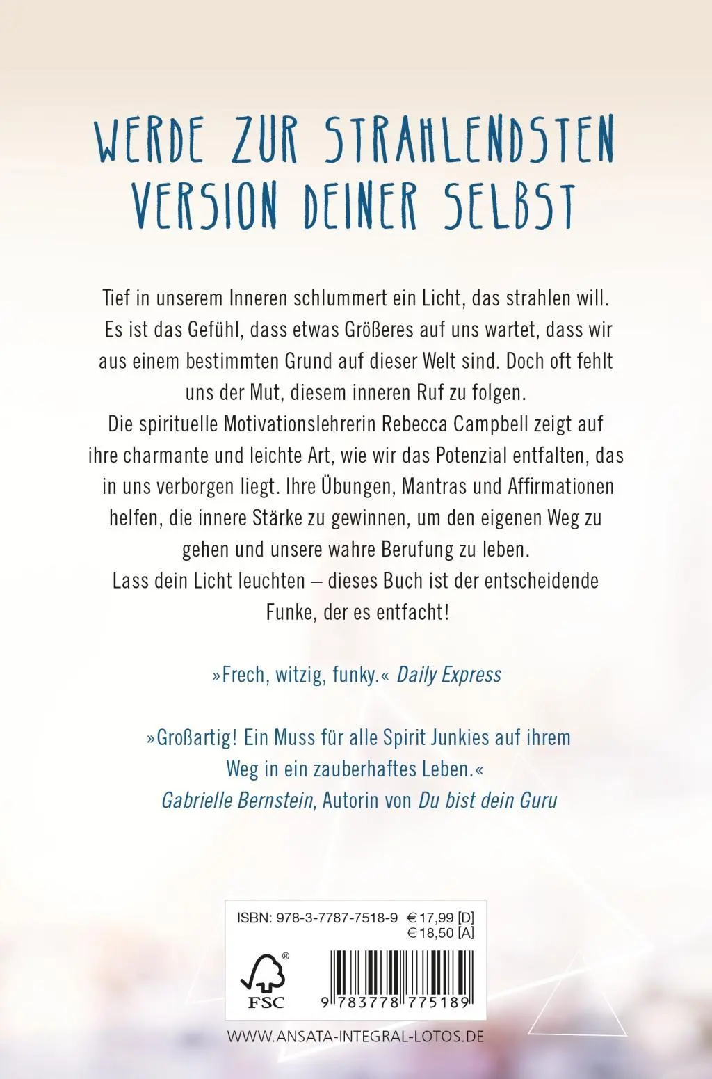 Bild: 9783778775189 | Dein Licht steht dir gut | Rebecca Campbell | Taschenbuch | 352 S.