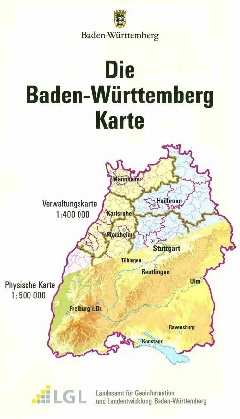 Cover: 9783863985189 | Die Baden-Württemberg Karte | Baden-Württemberg (u. a.) | (Land-)Karte