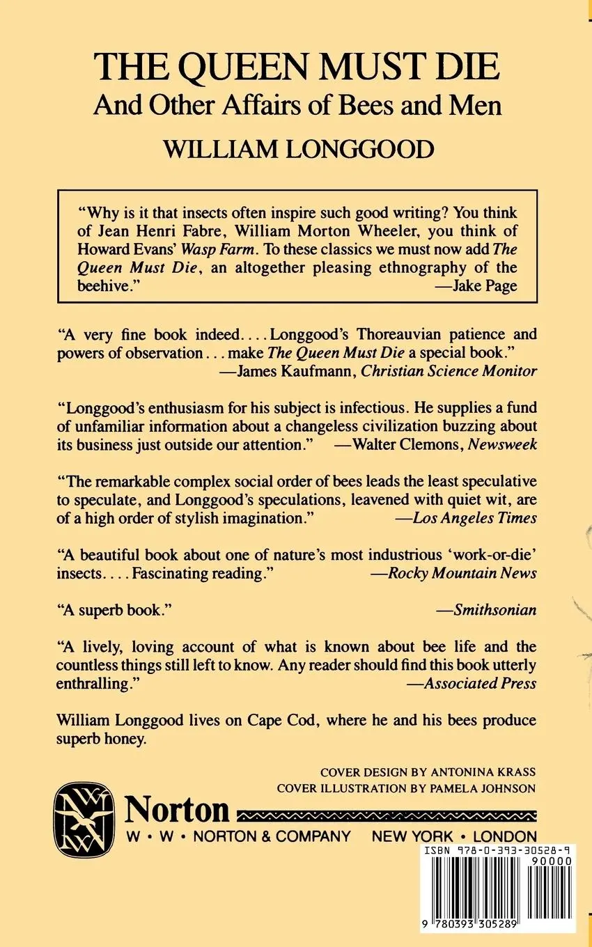 Rückseite: 9780393305289 | The Queen Must Die | And Other Affairs of Bees and Men | Longgood