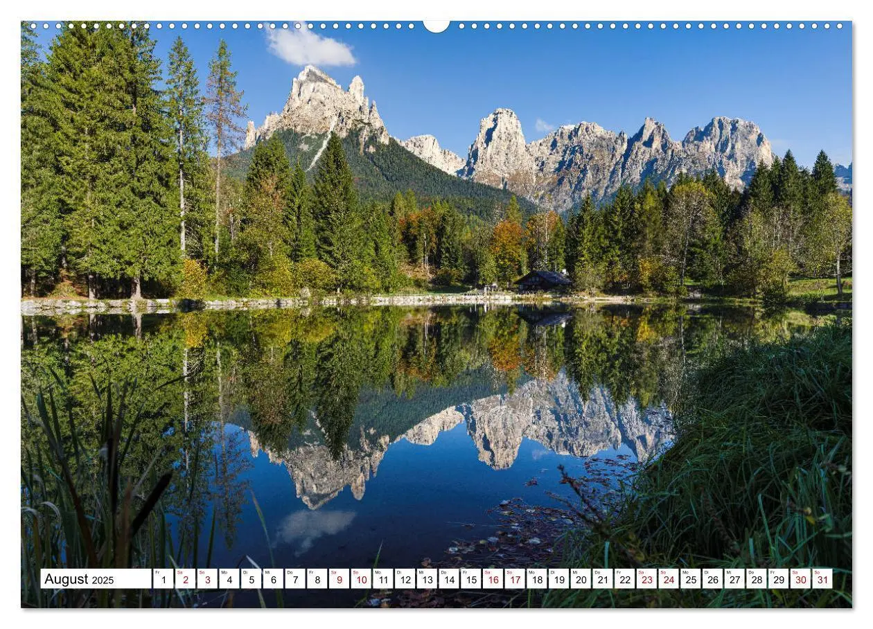 Bild: 9783435125289 | Alpen gespiegelt (Wandkalender 2025 DIN A2 quer), CALVENDO...