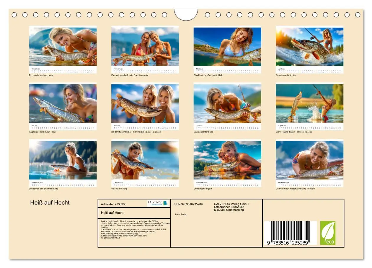 Bild: 9783516235289 | Heiß auf Hecht (Wandkalender 2026 DIN A4 quer), CALVENDO...