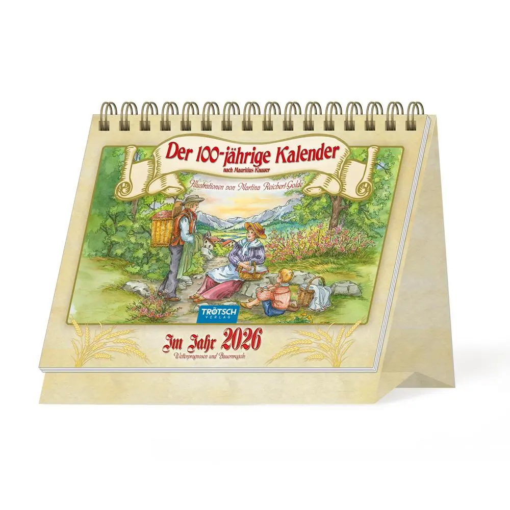 Cover: 9783988025289 | Trötsch Aufstellkalender Der 100-jährige Kalender 2026 | KG | Kalender