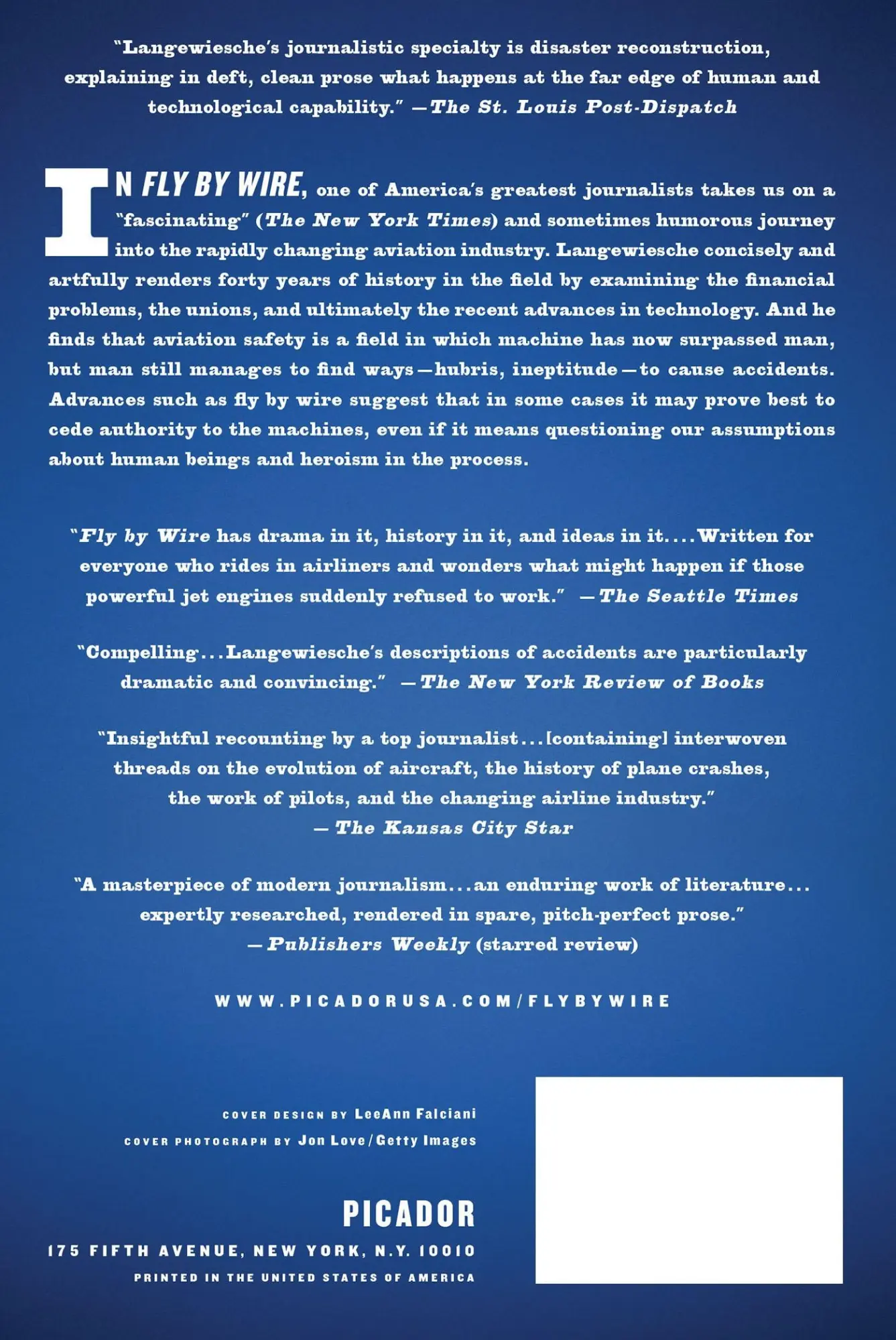 Rückseite: 9780312655389 | Fly by Wire | William Langewiesche | Taschenbuch | Englisch | 2010