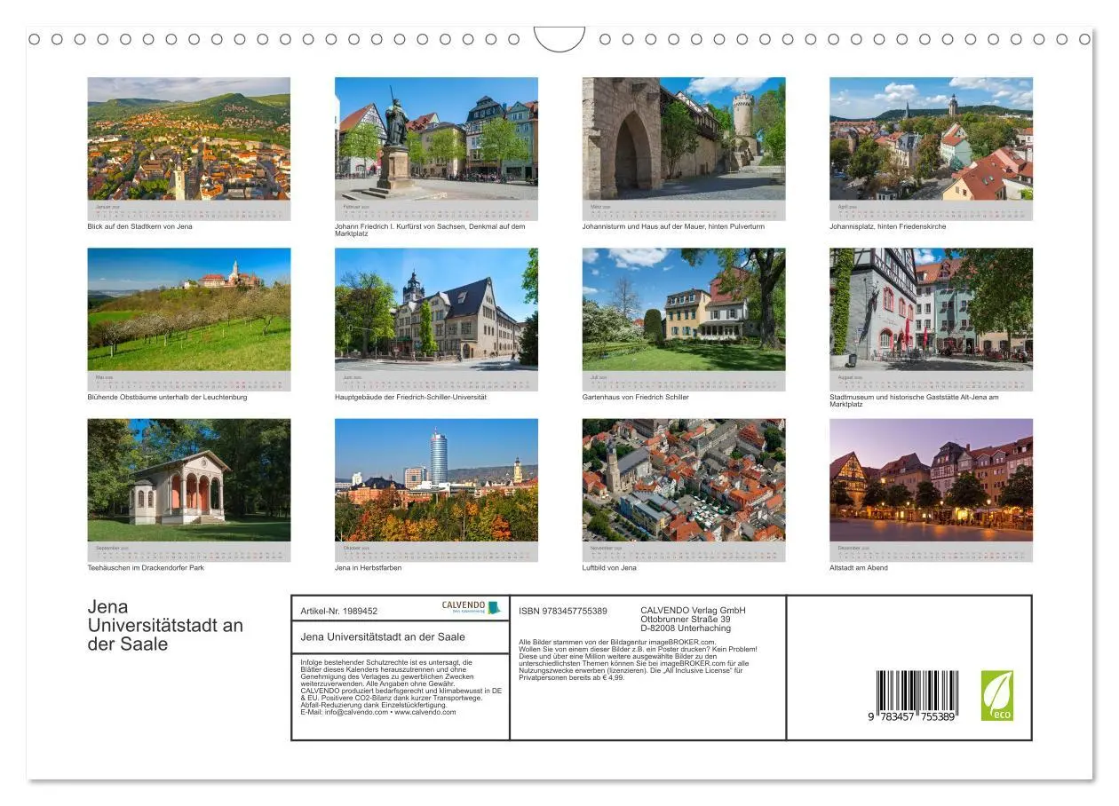 Bild: 9783457755389 | Jena Universitätstadt an der Saale (Wandkalender 2026 DIN A3 quer),...