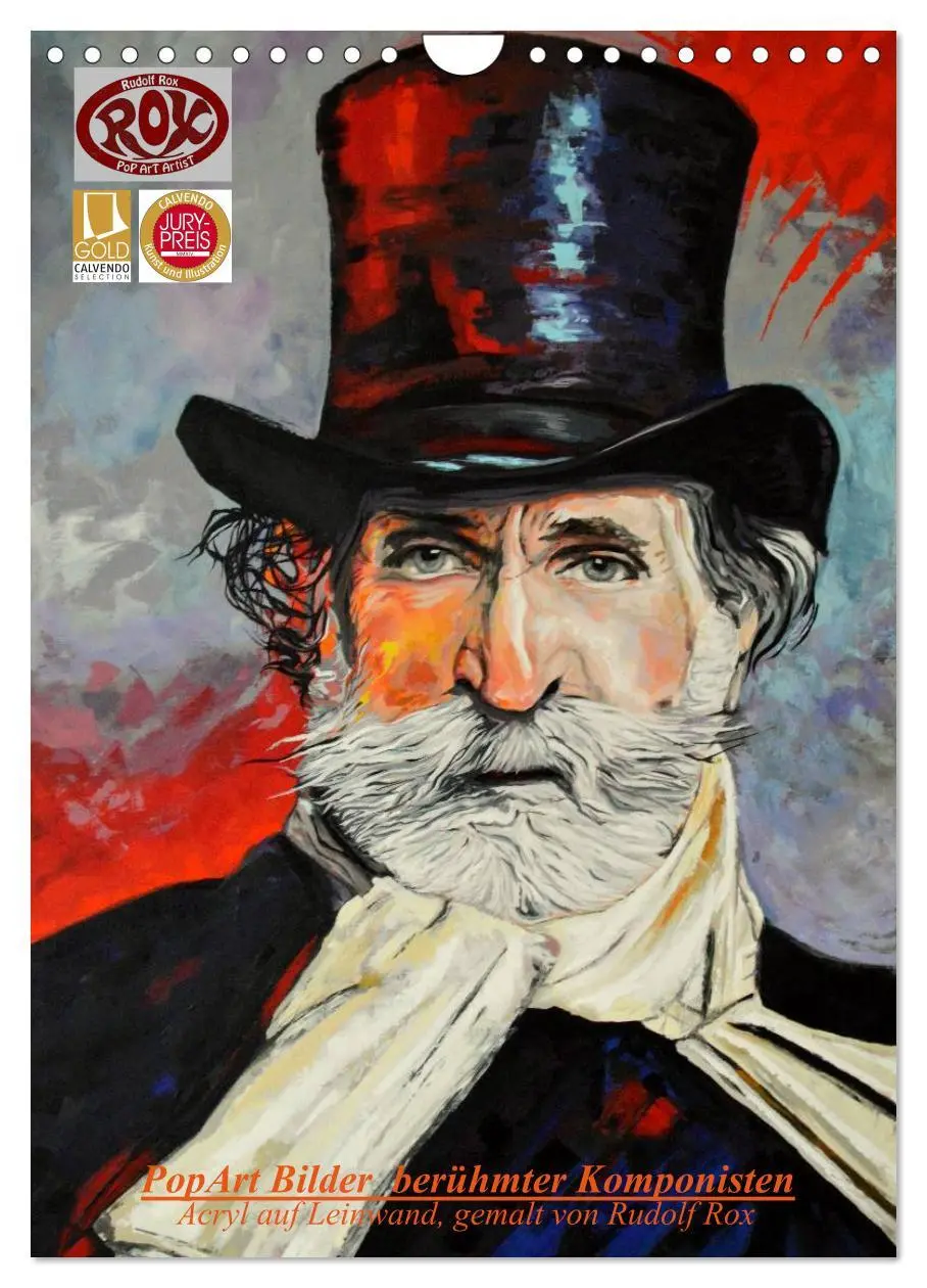 Cover: 9783516465389 | PopArt Bilder berühmter Komponisten (Wandkalender 2026 DIN A4...