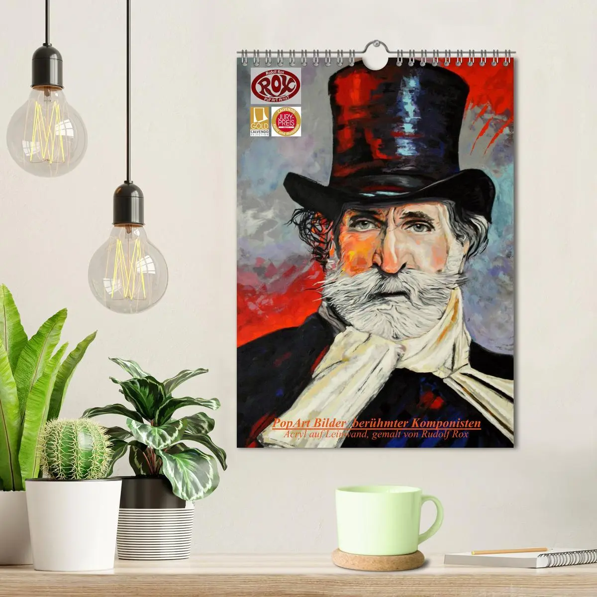 Bild: 9783516465389 | PopArt Bilder berühmter Komponisten (Wandkalender 2026 DIN A4...