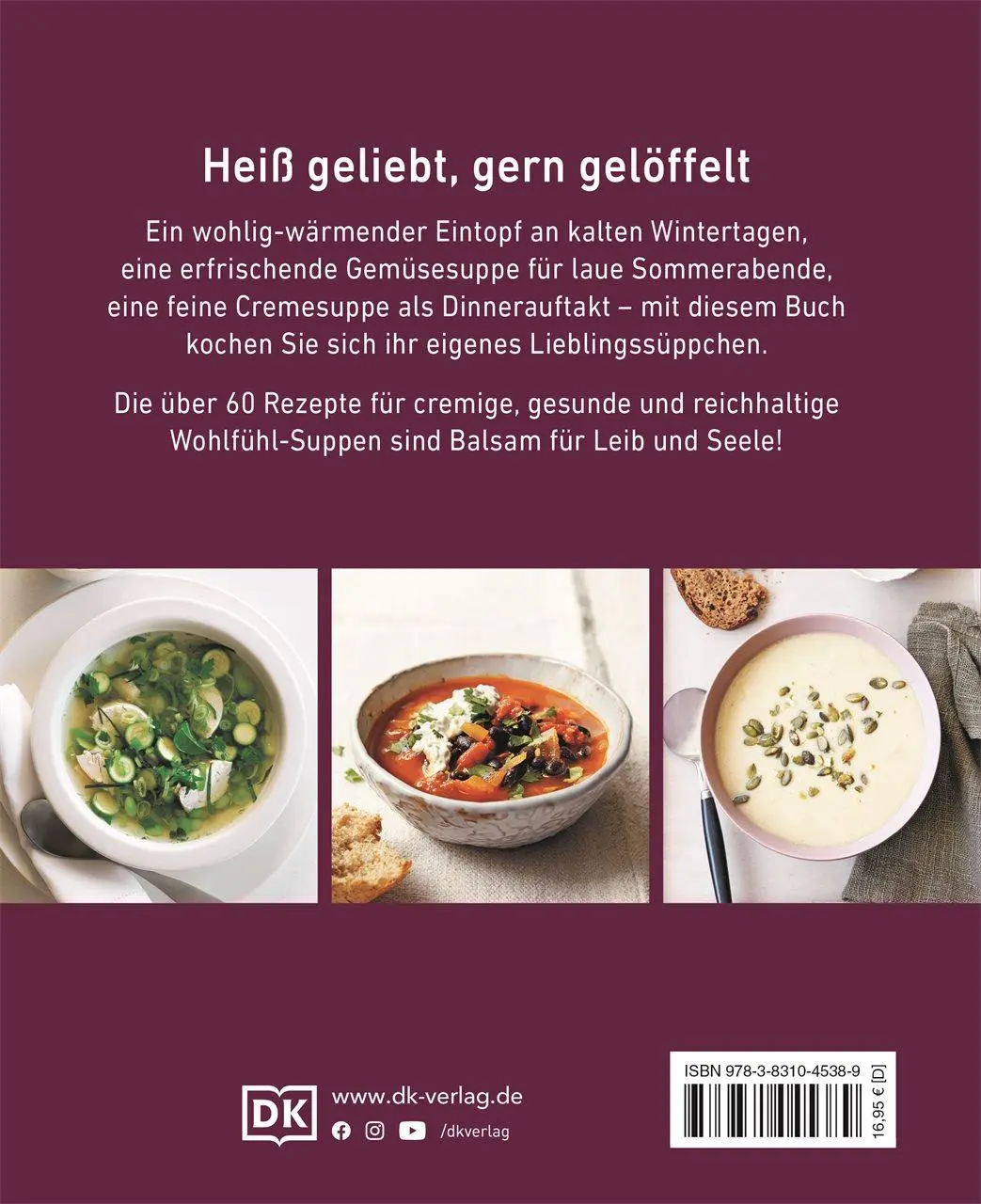 Rückseite: 9783831045389 | Seelenwärmersuppen | Über 60 Rezepte zum Wohlfühlen | DK Verlag | Buch