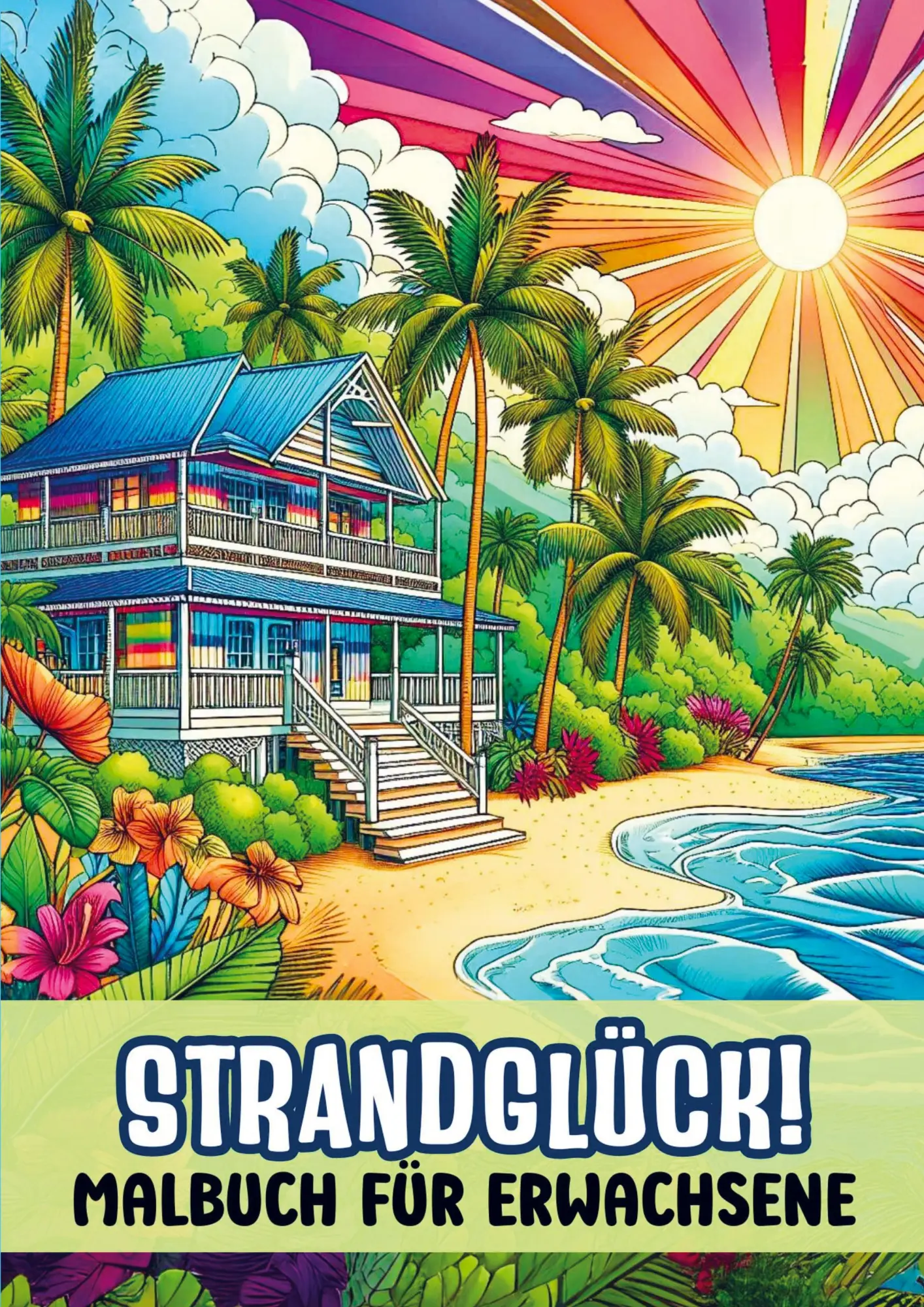 Cover: 9789403765389 | Malbuch für Erwachsene ¿ Strandglück! | Malbücher für Erwachsene