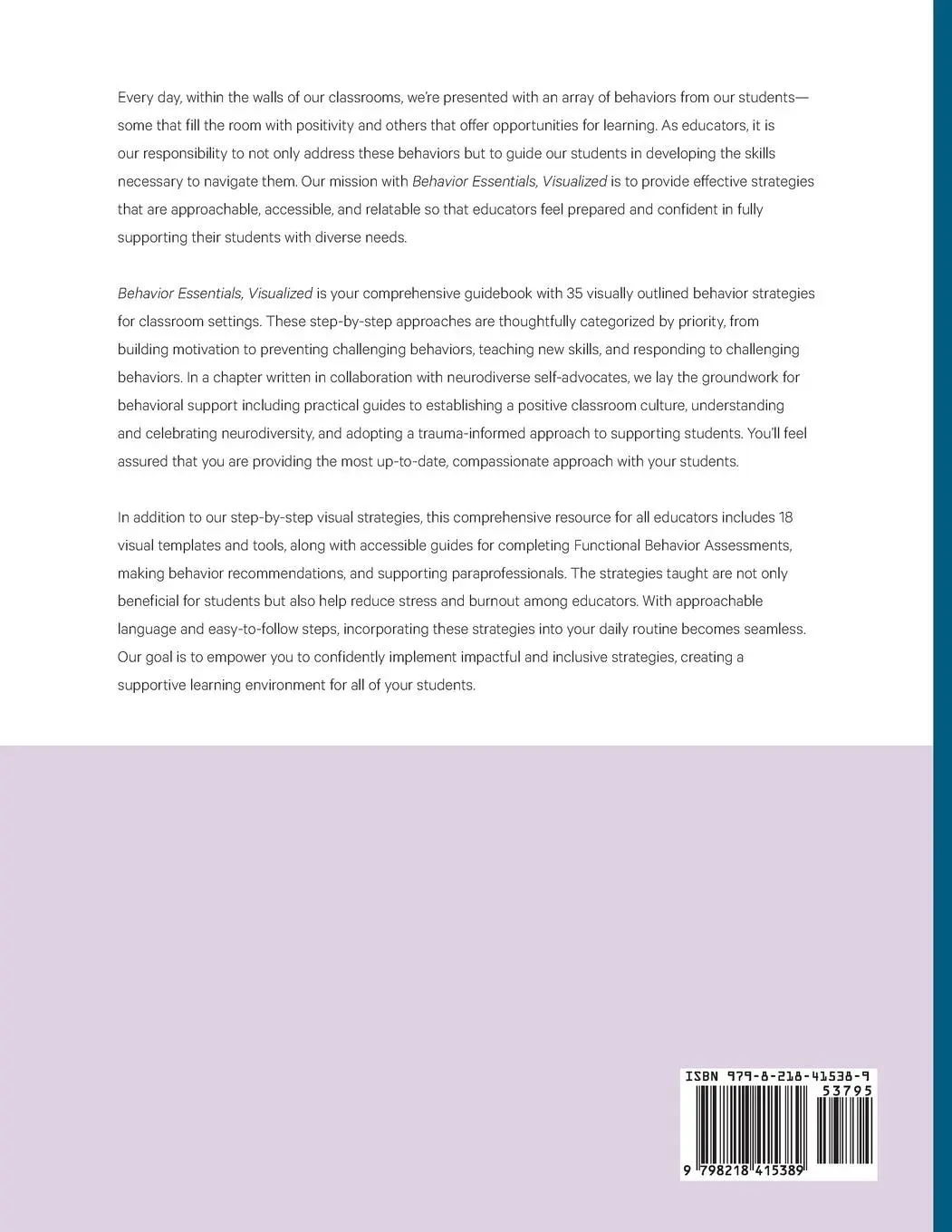 Rückseite: 9798218415389 | Behavior Essentials, Visualized | Morgan van Diepen (u. a.) | Buch