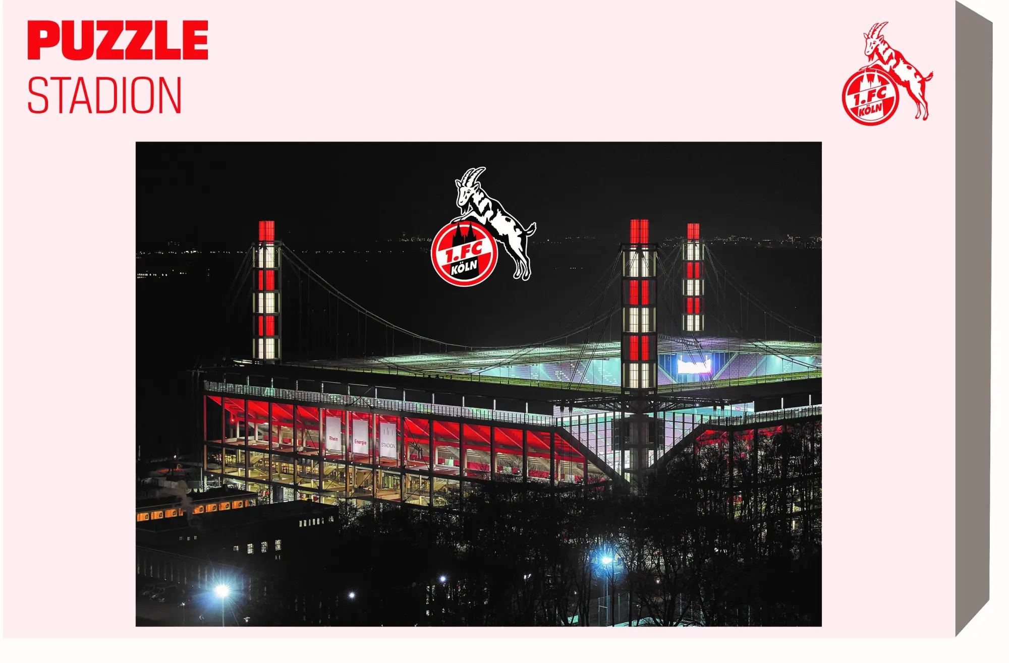 Cover: 4260029825589 | 1. FC Köln 1000-Teile-Puzzle Stadion | 45 Minuten, 2-6 Spieler | Spiel