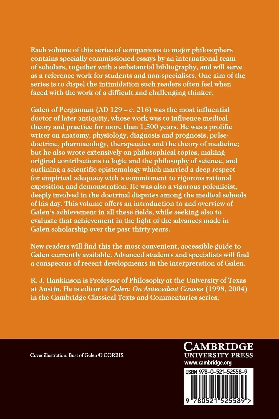 Rückseite: 9780521525589 | The Cambridge Companion to Galen | R. J. Hankinson | Taschenbuch