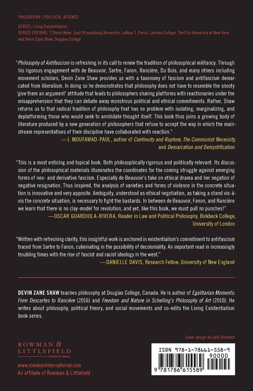 Rückseite: 9781786615589 | Philosophy of Antifascism | Devin Zane Shaw | Taschenbuch | Englisch