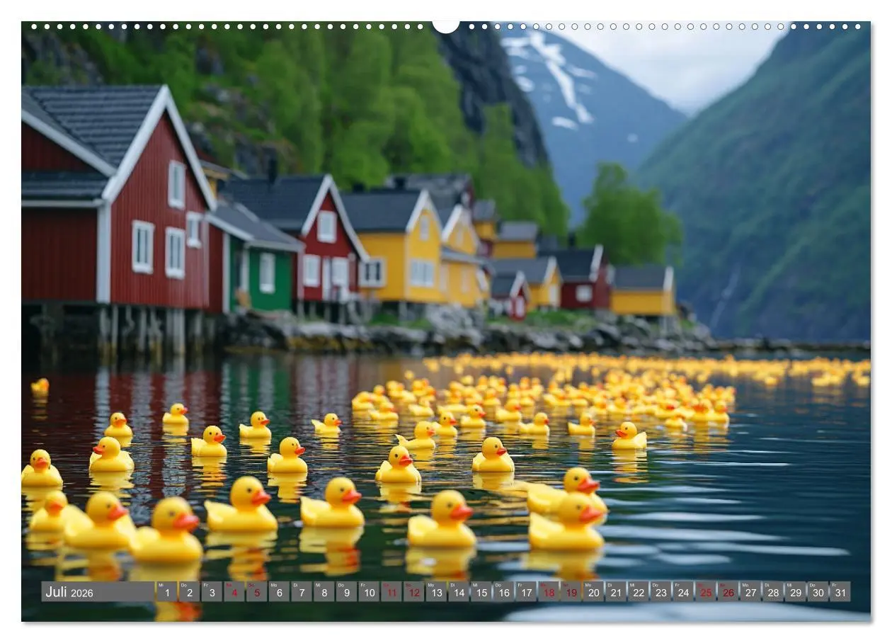 Bild: 9783457285589 | Gummienten auf Weltreise (hochwertiger Premium Wandkalender 2026...