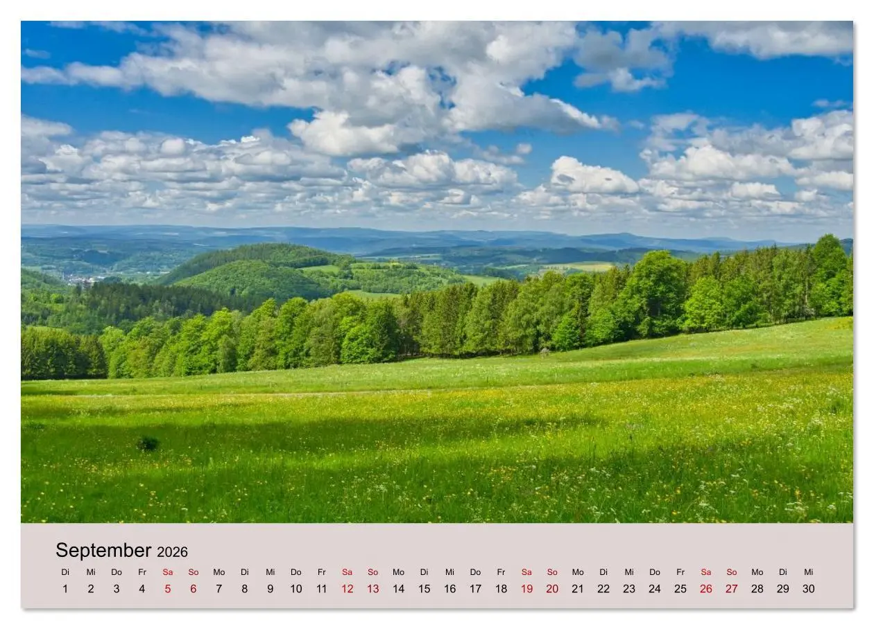 Bild: 9783457595589 | Naturerlebnis Thüringen (Wandkalender 2026 DIN A3 quer), CALVENDO...