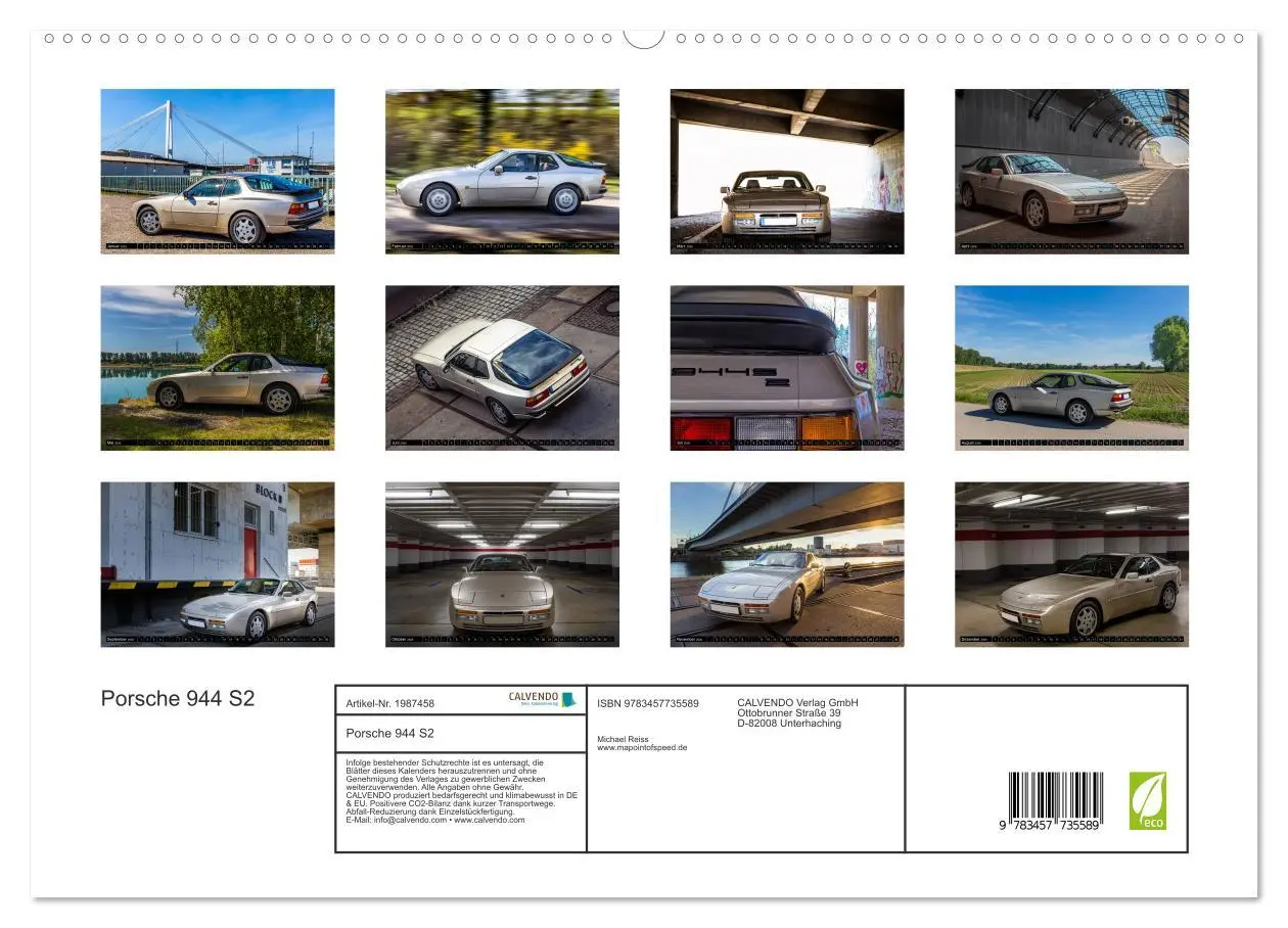 Bild: 9783457735589 | Porsche 944 S2 (hochwertiger Premium Wandkalender 2026 DIN A2...