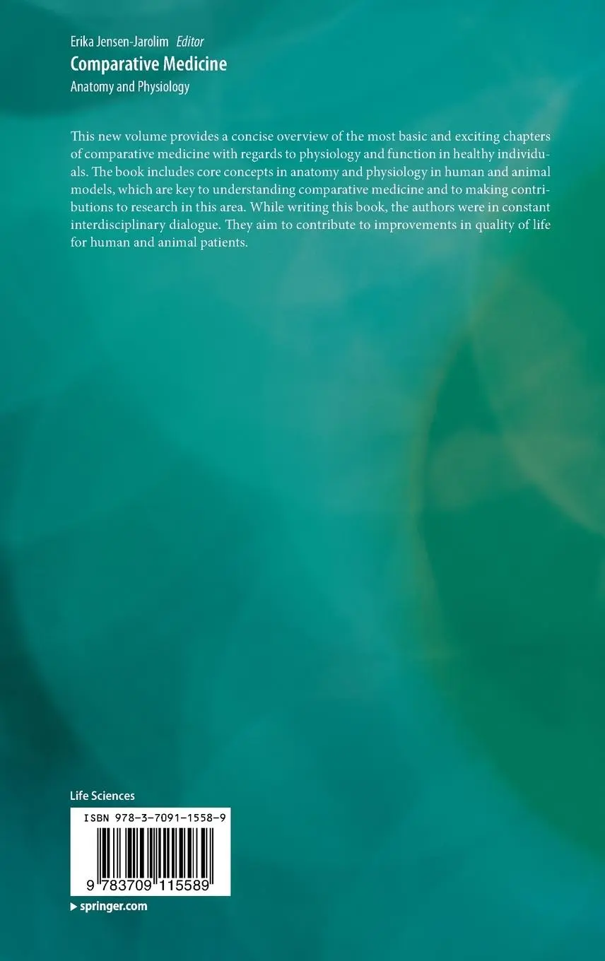 Rückseite: 9783709115589 | Comparative Medicine | Anatomy and Physiology | Erika Jensen-Jarolim