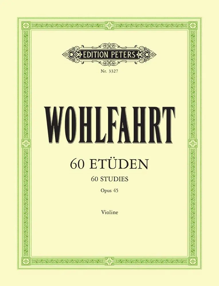 Cover: 9790014015589 | 60 Etüden für Violine solo op. 45 | Franz Wohlfahrt | Broschüre | 2001