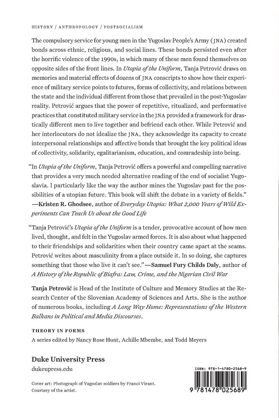 Rückseite: 9781478025689 | Utopia of the Uniform | Tanja Petrovic | Taschenbuch | Englisch | 2024
