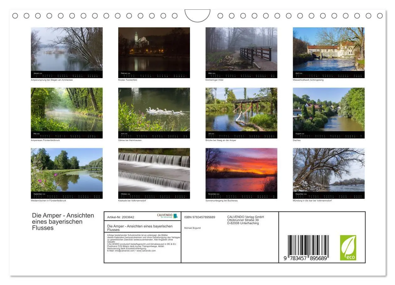 Bild: 9783457895689 | Die Amper - Ansichten eines bayerischen Flusses (Wandkalender 2026...