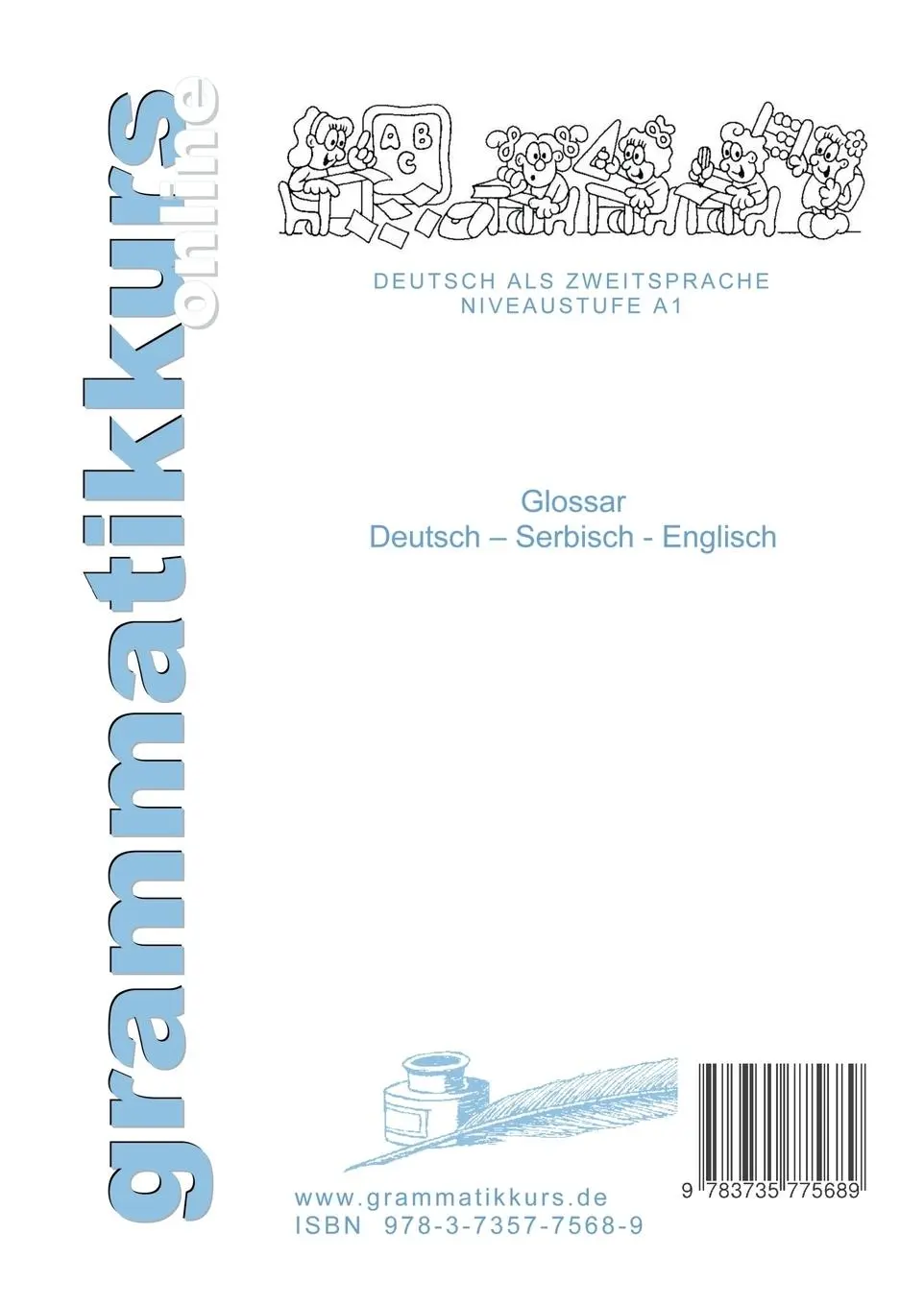Rückseite: 9783735775689 | Wörterbuch Deutsch-Serbisch-Englisch Niveau A1 | Aziz-Schachner | Buch