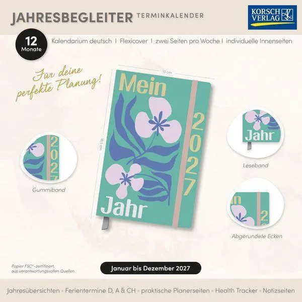 Bild: 9783819305689 | Terminkalender Jahresbegleiter Mein Jahr 2027 | Korsch Verlag | Buch