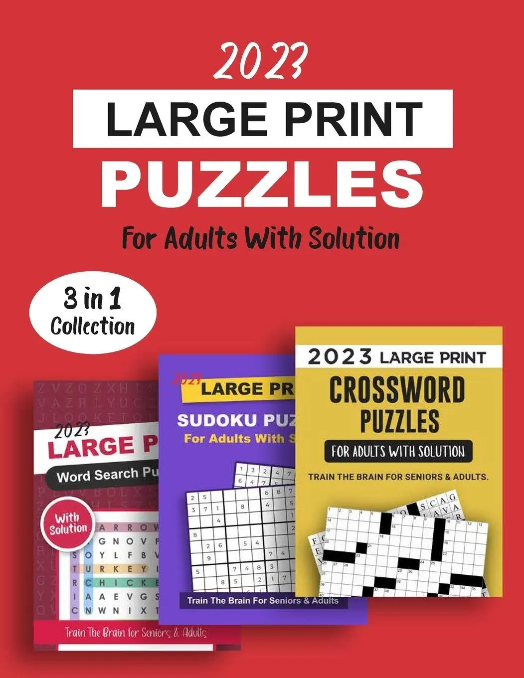 Cover: 9781778155789 | 2023 Large Print Puzzles For Adults With Solution | Hunter Publishing