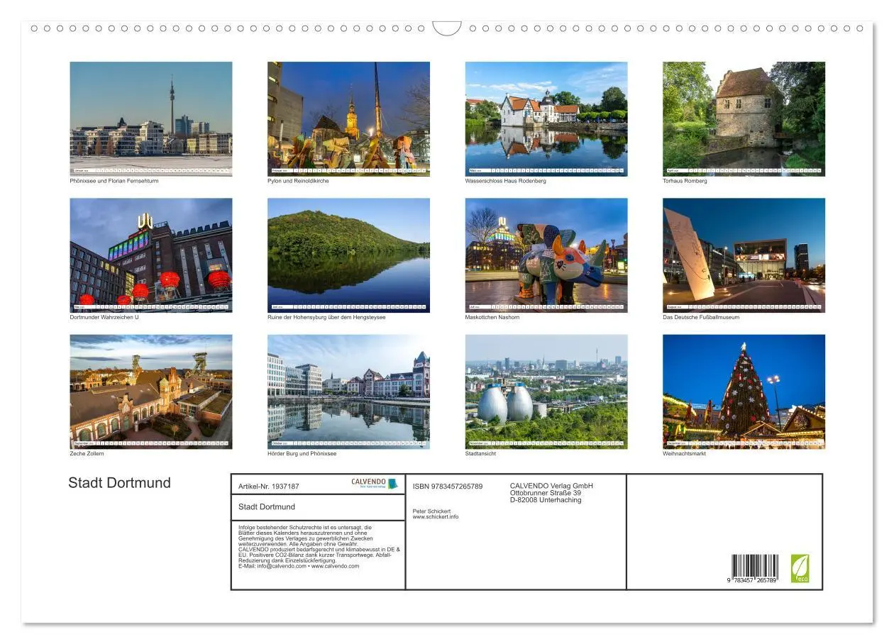 Bild: 9783457265789 | Stadt Dortmund (Wandkalender 2026 DIN A2 quer), CALVENDO...