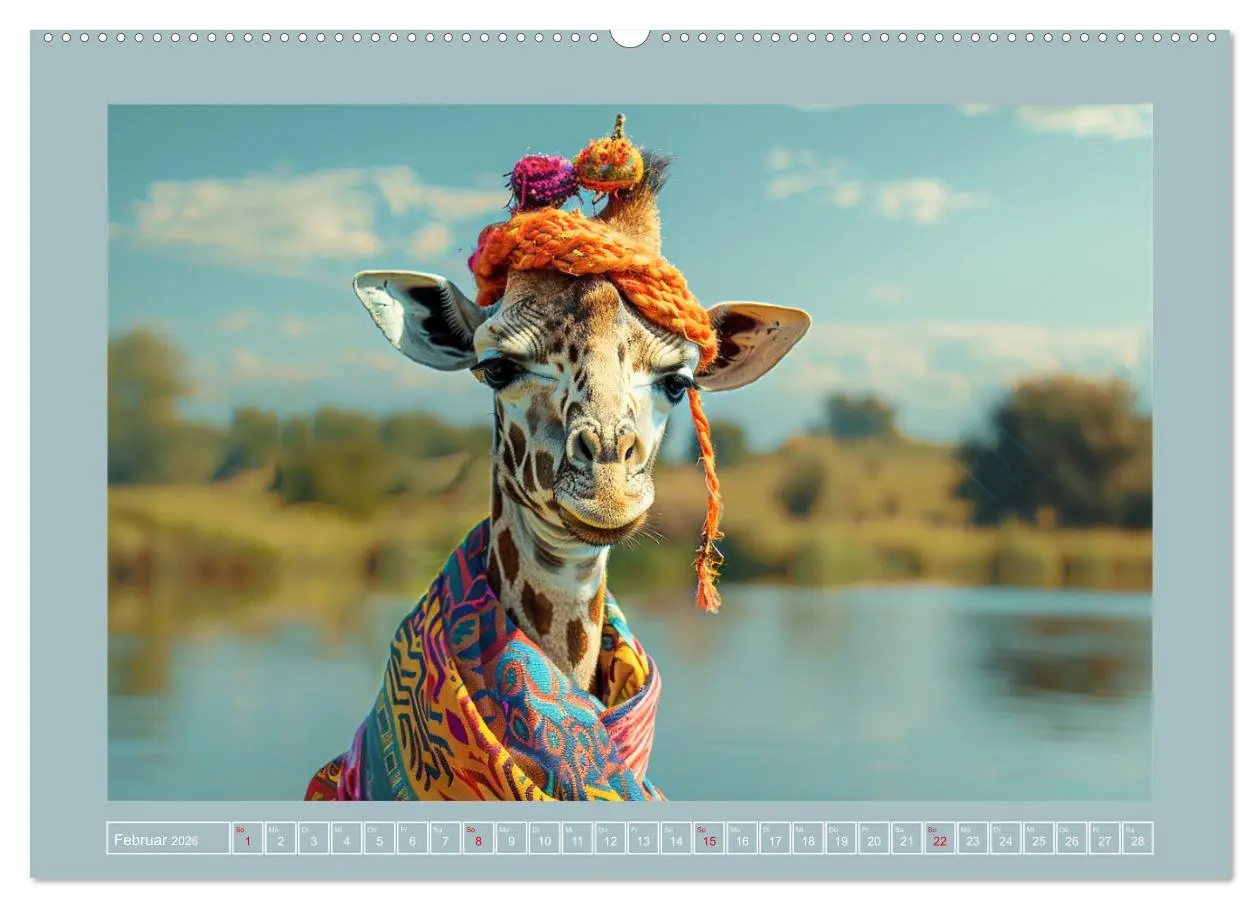 Bild: 9783457405789 | Giraffen-Trend. Hals und Stil (Wandkalender 2026 DIN A2 quer),...