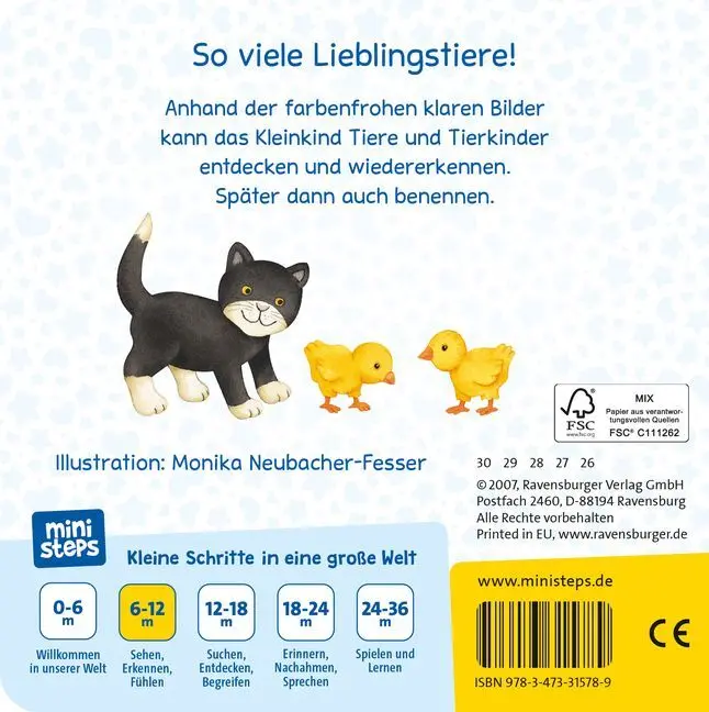 Bild: 9783473315789 | ministeps: Meine allerersten Tiere | Monika Neubacher-Fesser | Buch