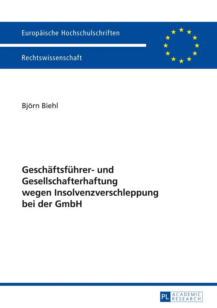 Cover: 9783631645789 | Geschäftsführer- und Gesellschafterhaftung wegen... Cover: 9783631645789 | Geschäftsführer- und Gesellschafterhaftung wegen...