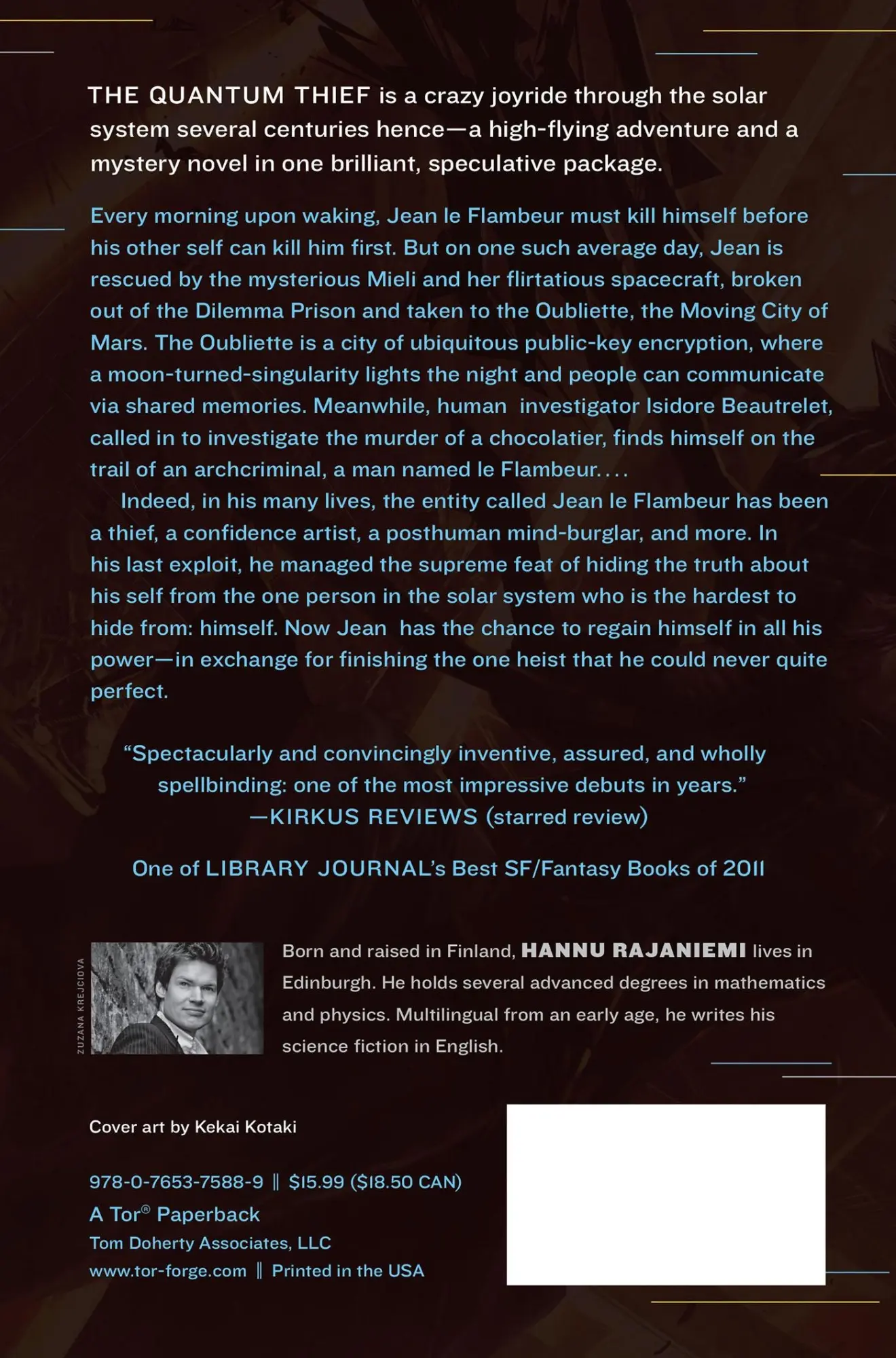 Rückseite: 9780765375889 | Quantum Thief | Hannu Rajaniemi | Taschenbuch | Englisch | 2014