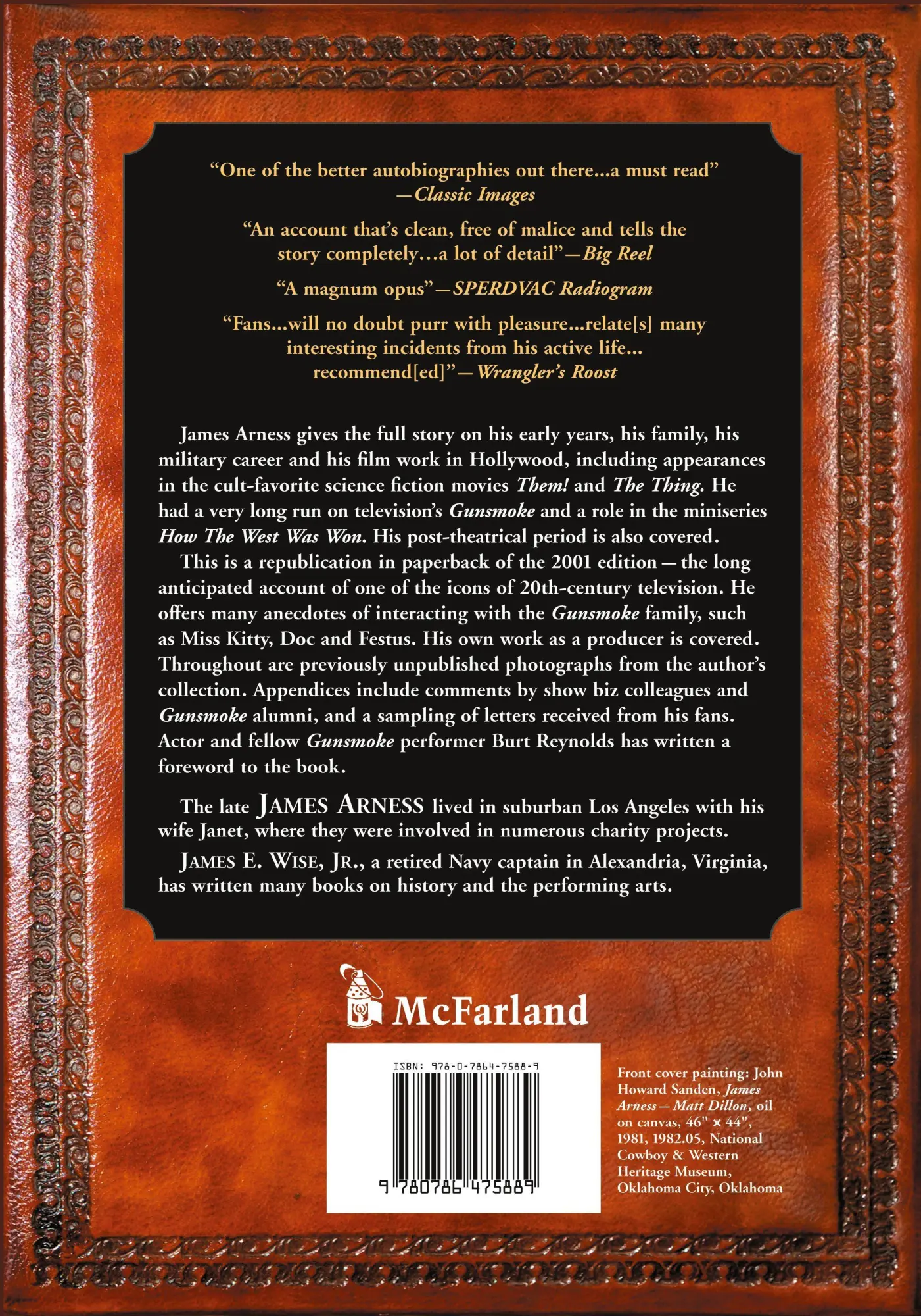 Rückseite: 9780786475889 | James Arness | An Autobiography | James Arness (u. a.) | Taschenbuch