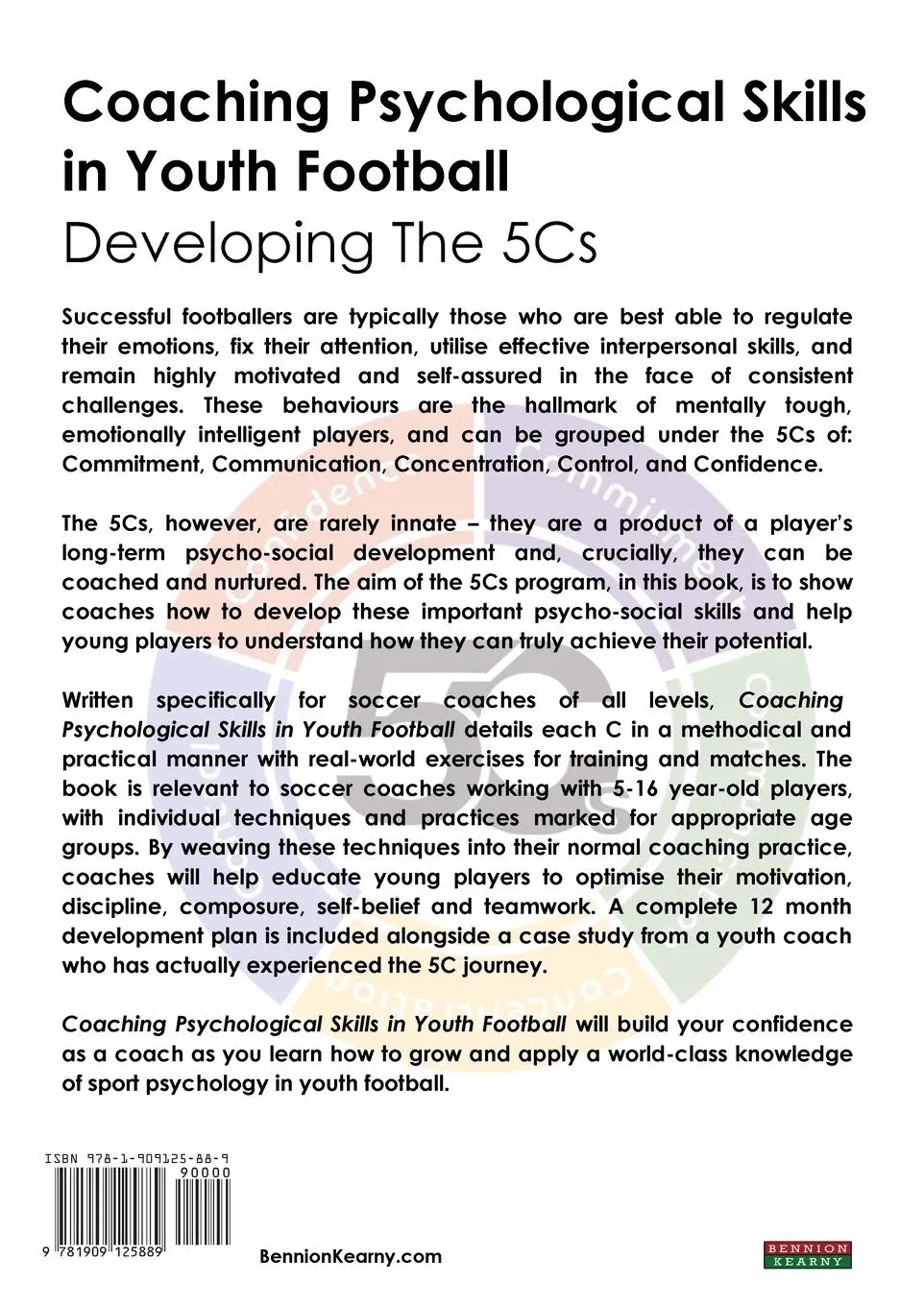 Rückseite: 9781909125889 | Coaching Psychological Skills in Youth Football | Developing The 5Cs