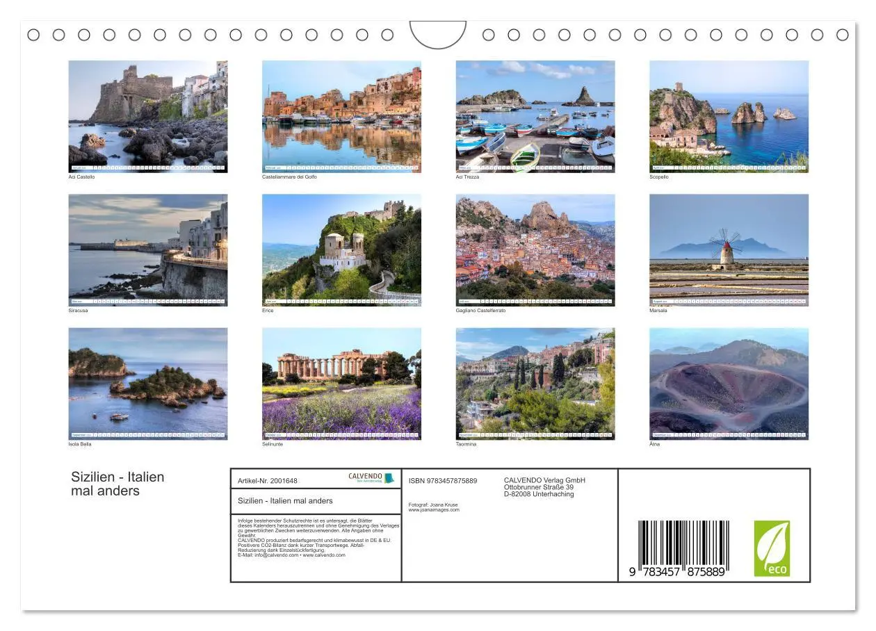 Bild: 9783457875889 | Sizilien - Italien mal anders (Wandkalender 2026 DIN A4 quer),...