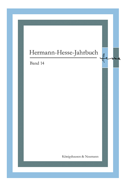 Cover: 9783826075889 | Hermann-Hesse-Jahrbuch, Band 14 | Michael Limberg | Buch | 312 S.