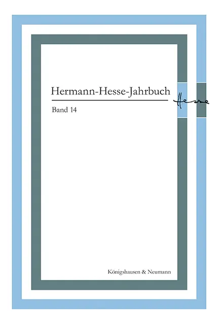 Cover: 9783826075889 | Hermann-Hesse-Jahrbuch, Band 14 | Michael Limberg | Buch | 312 S.